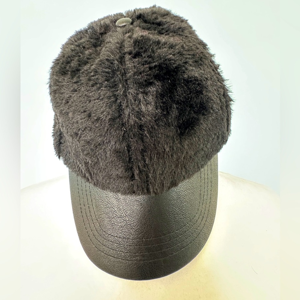 INC Black Faux Fur Ball Cap. Women. NWT